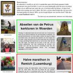 Bekijk onze nieuwsbrief over abseilen van een kerktoren, de halve marathon, beach games op het strand  en een levend schilderij opening in Den Haag.